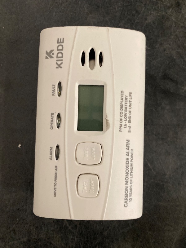 Photo 1 of Kidde Carbon Monoxide Detector, AA Battery Powered CO Alarm with LEDs, Test-Reset Button, Low Battery Indicator, Portable