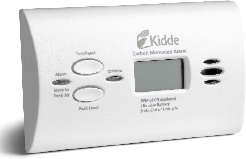 Photo 1 of Kidde Carbon Monoxide Detector, AA Battery Powered CO Alarm with LEDs, Test-Reset Button, Low Battery Indicator, Portable