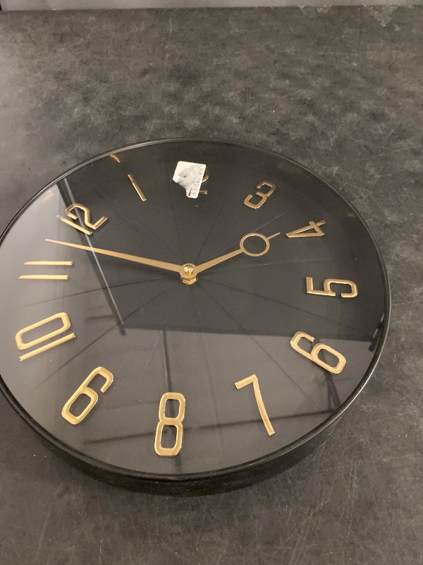Photo 1 of Westclox 12" Modern Dial with Raised Numbers Wall Clock for Living Room, Home Office and Bedroom (Black)
