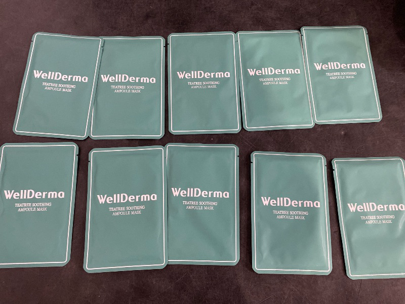 Photo 1 of WellDerma TeaTree Soothing Ampoule Mask Paper Box 25ml *10 pcs