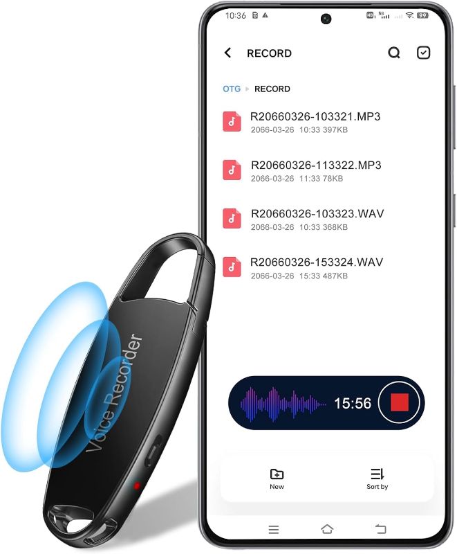 Photo 1 of 64GB Digtial Voice Recorder with Playback, 1536kbps Vormooi Metal Voice Activated Tape Recorder with DSP Noise Reduction Chip, Clear Recordings Ideal for Your Personal Study Record