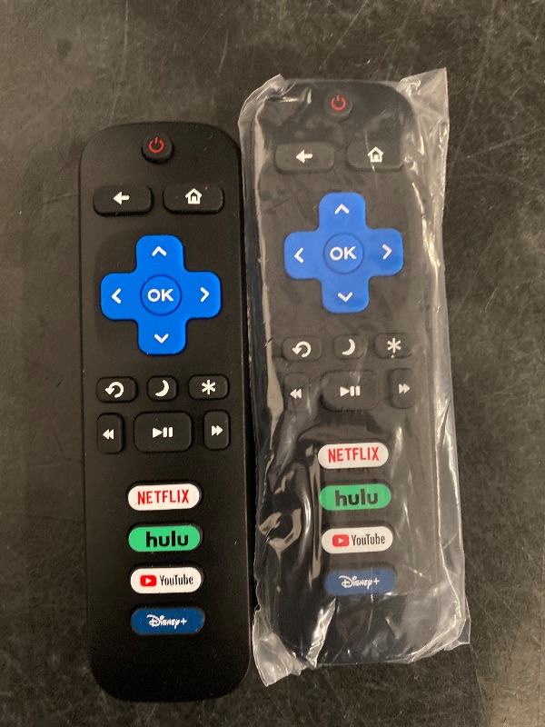 Photo 1 of (Pack of 2) Replacement-Remote-Control for Roku-TV,Compatible for TCL Roku/Hisense Roku/Onn Roku/Philips Roku Smart TVs(Not for Roku Stick and Box)