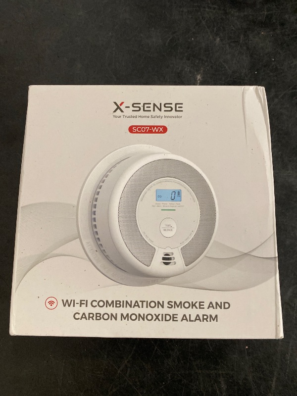 Photo 1 of X-Sense Smart Smoke Detector Carbon Monoxide Detector Combo with No Fee App Notification, Replaceable Battery Powered Smoke Detector and Carbon Monoxide Detector, SC06-WX, 1-Pack