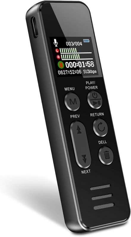 Photo 1 of 128GB Voice Recorder with Playback, XIXITPY 60H Audio Recorder with Port USB C, 1500 Hours of Storage and 60 Hours of Continuous Recording, Voice Activated Recorder for Lectures, Meetings and More