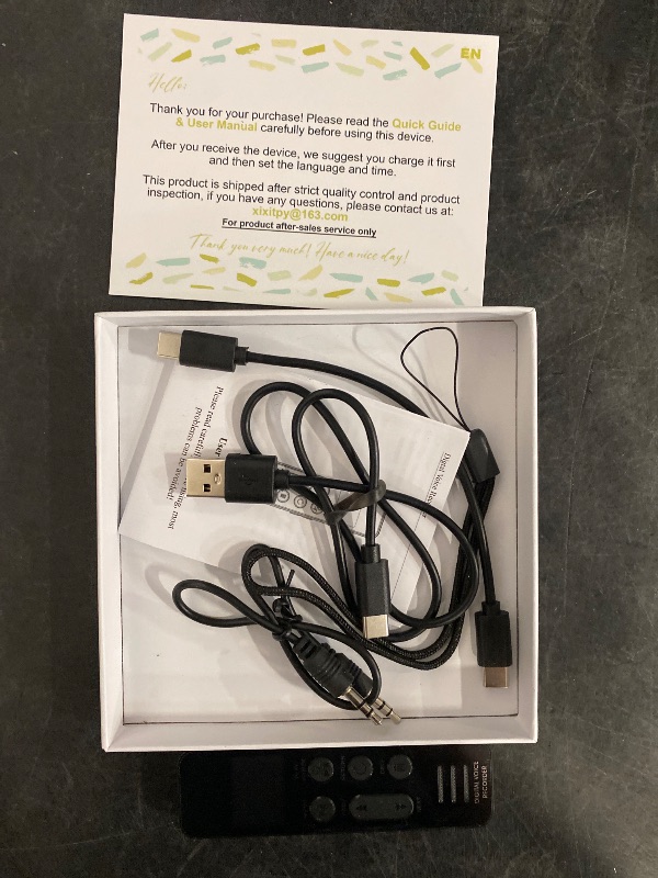 Photo 1 of 128GB Voice Recorder with Playback, XIXITPY 60H Audio Recorder with Port USB C, 1500 Hours of Storage and 60 Hours of Continuous Recording, Voice Activated Recorder for Lectures, Meetings and More