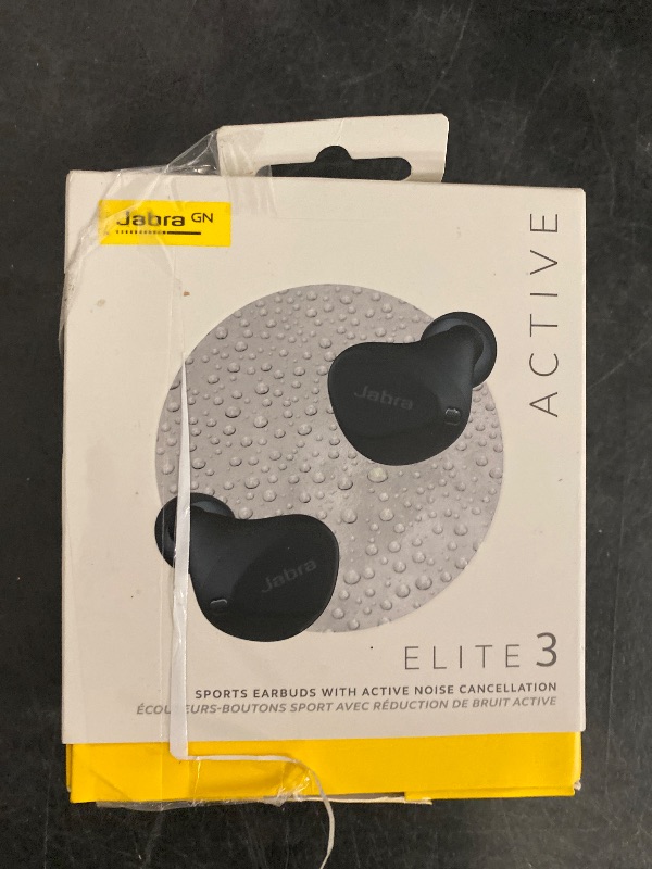 Photo 1 of Jabra - Elite 3 Active True Wireless with ANC, in-Ear Headphones - Black