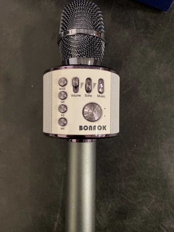 Photo 1 of BONAOK Wireless Bluetooth Karaoke Microphone,3-in-1 Portable Handheld Karaoke Mic Speaker Machine Home Party Birthday for All Smartphones Q37 (Space Gray)