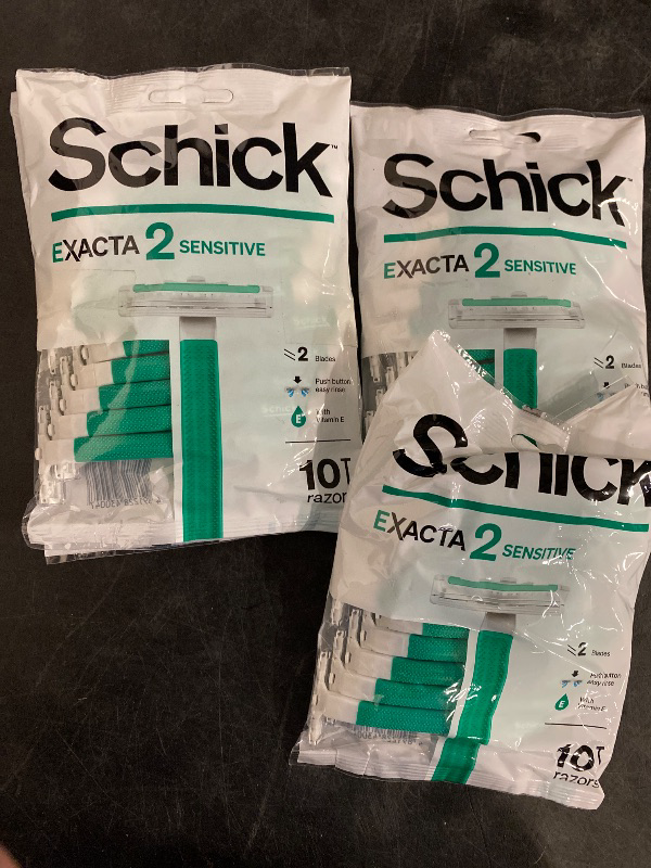 Photo 1 of 2Pack Schick Exacta2 Sensitive Disposable Razor, 10 Count(Pack of 2)