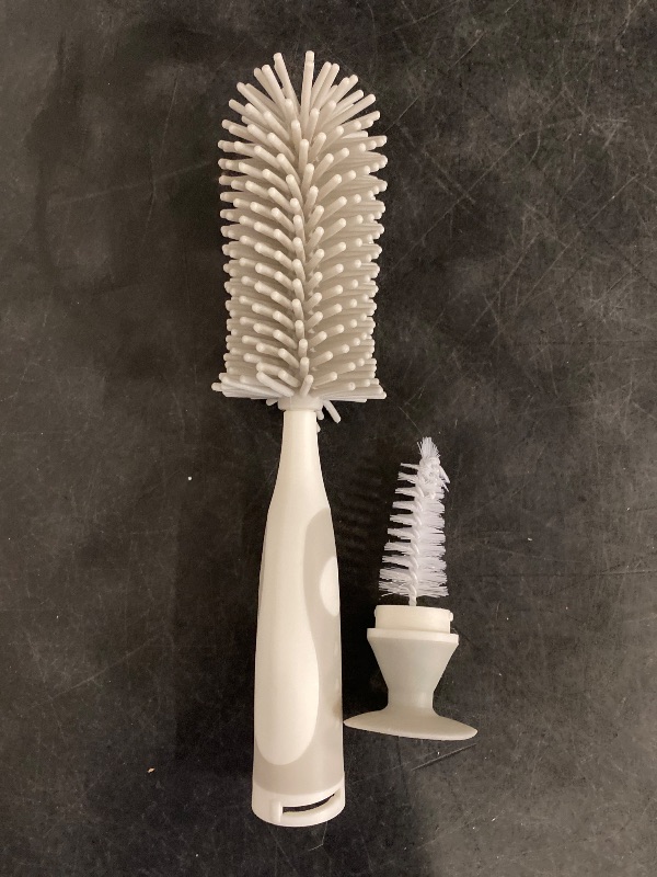 Photo 1 of 2 in 1 Silicone Bottle Brush Bottle Cleaner Nipple Brush Detachable Brush Standing Brush Set for Feeding Bottles Cleaner for Narrow Neck Bottles