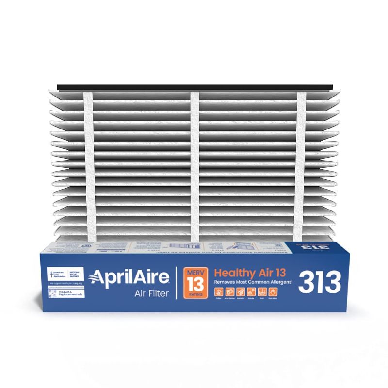 Photo 1 of AprilAire 313 Replacement Filter for AprilAire Whole House Air Purifiers - MERV 13, Healthy Home Allergy, 20x20x4 Air Filter (Pack of 1)