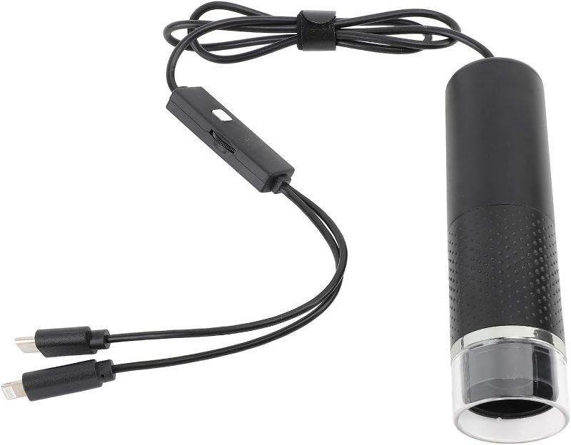 Photo 1 of Digital Microscope, Portable USB, Handheld, Compatible with iOS and Devices, Black, LED Light, Plastic, 1600x Magnification