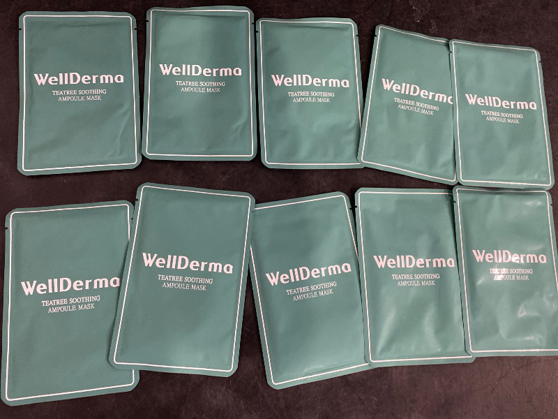 Photo 1 of WellDerma TeaTree Soothing Ampoule Mask Paper Box 25ml *10 pcs
