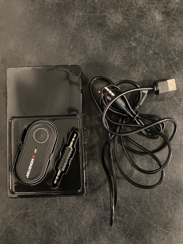Photo 1 of Monster Bluetooth Receiver for Car and Home, Bluetooth Car Adapter Audio Receiver with 3.5mm Aux, Microphone, Google Voice & Siri Compatible, Hands-Free Calls, for Headphones Speakers Vehicles Planes