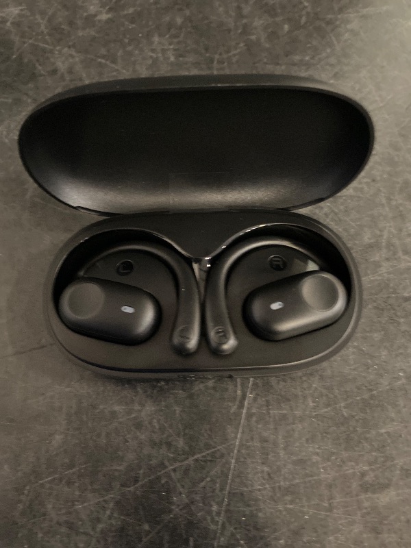Photo 1 of Open Ear Headphones, Bluetooth Headphones 5.3 Sports with Smart Digital Display, 36H Playtime, IP54 Waterproof, Wireless Earbuds Lightweight Design Fit Cycling, Running, Workout (Black)