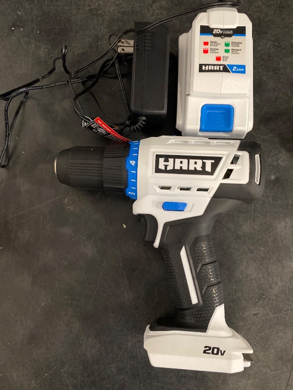 Photo 1 of HART 20-Volt 1/2-inch Cordless Drill/Driver Kit, (1) 1.5Ah Lithium-Ion Battery, Gen 2
