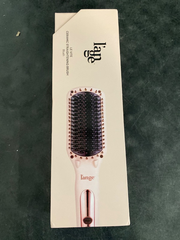 Photo 1 of L'ANGE HAIR Le Vite Straightening Brush | Heated Straightener Flat Iron for Smooth, Anti Frizz Hair | Dual-Voltage Electric Brush Straightener | Hot Brush for Styling