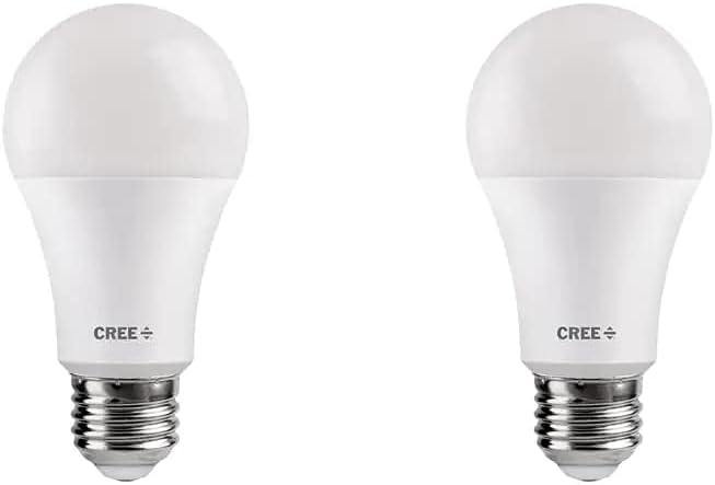 Photo 1 of Cree Lighting Exceptional Series A19 Bulb, 5000K Dimmable LED Bulb, 60W + 815 Lumens, Daylight, 2 Pack
