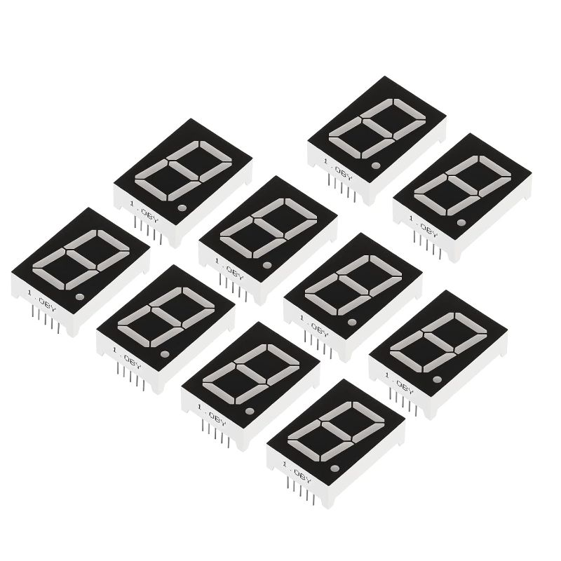 Photo 1 of PATIKIL LED Display Digital Tube, 10 Pack Common Anode 7 Segment 10 Pin 1 Bit 2.1V 1" Digit Height LED Display Module for Electronic Driver Board, Yellow