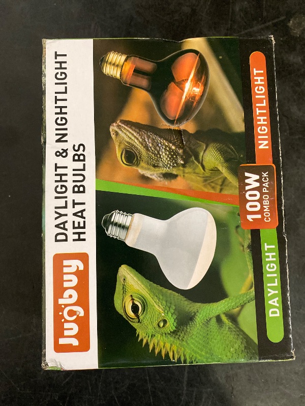 Photo 1 of Heat lamp Bulbs Day & Night Combo, 100 Watt UVA Daylight Basking Spot Light and Red Infrared Heating Light for Bearded Dragon, Turtle, Lizard, Snake, Tortoise, Chameleon, Amphibians - 2 Pack