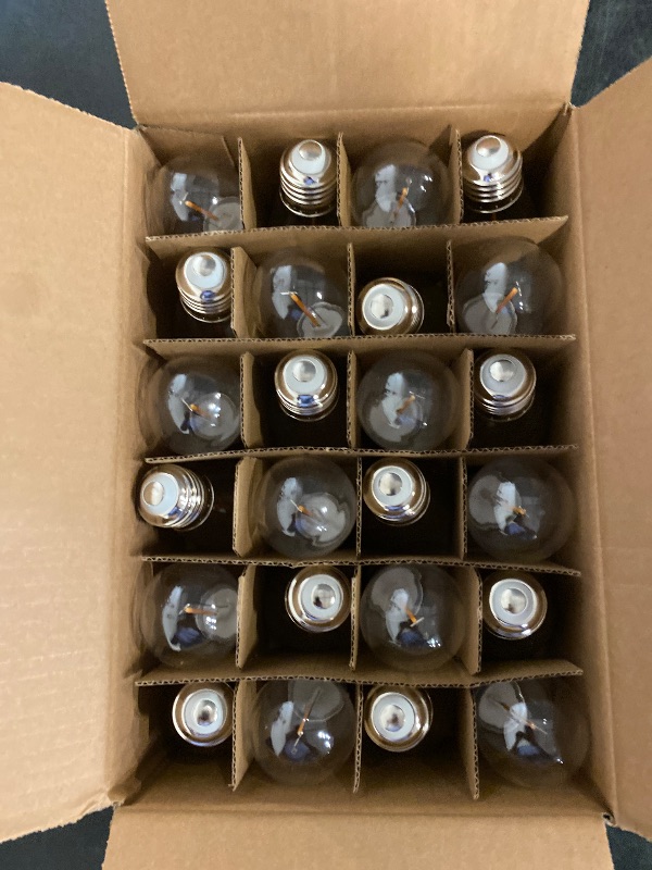 Photo 1 of Sunco 24 Pack LED S14 Non-Dimmable Shatterproof & Waterproof Outdoor Vintage Backyard Patio Bright String Light Accessories Bulb, 100 Lumens, 2200K Amber Glow & Wattage 1W, AC120V - ETL & FCC.