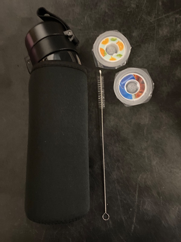 Photo 1 of Air Water Bottle with Flavor Pods, 750ML Scent Water Cup with Flavor Pods Box?0% Sugar Fragrance Water Bottle Suitable for Outdoor Sports (Black+8pods)