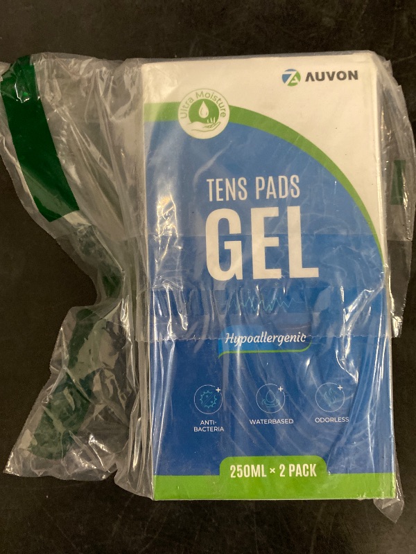Photo 1 of AUVON Professional Conductive Gel Specialized for TENS Unit Pads, Odorless Electrode Gel with Optimal Hydration for Muscle Stimulator & EMS Pads, Skin-Friendly & Water-Based for Safe Use, 2 x 250ml, Hypoallergenic