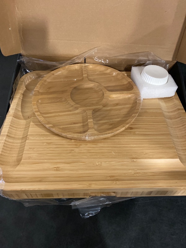 Photo 1 of Bamboo Charcuterie Boards Gift Set - Simple Meat and Cheese Board Set with Charcuterie Board Accessories, Valentines Day Gifts for Her, Unique House Warming Gifts New Home - Home it
