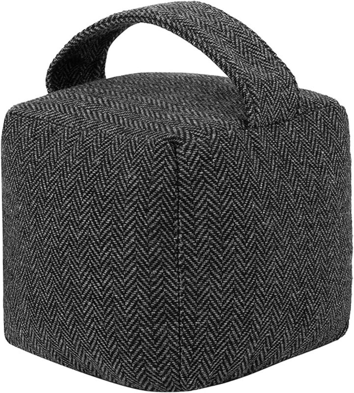 Photo 1 of 4.4 lbs Heavy-Duty Door Stopper, Decorative Door Stopper, Weighted Fabric Door Stopper for Bedroom, Living Room, Interior & Exterior Doors, Also for Door Prop for Cats Dogs
