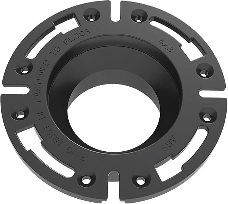 Photo 1 of SEAFLO Universal Replacement RV Toilet 3" Floor Flange Black