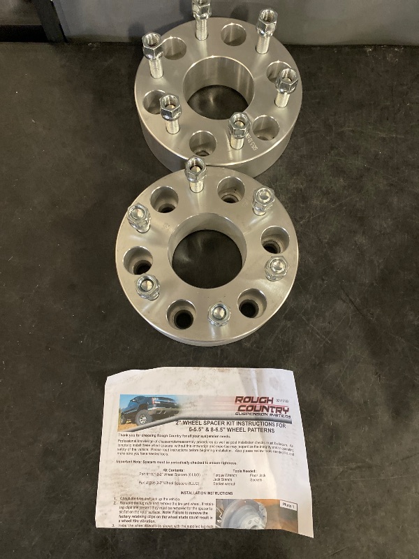 Photo 1 of Rough Country 2" Wheel Spacer (fits) 88-20 Chevy Silverado GMC Sierra 1500 | 92-20 Tahoe | Yukon Suburban | 6x5.5 | 1101,Aluminum