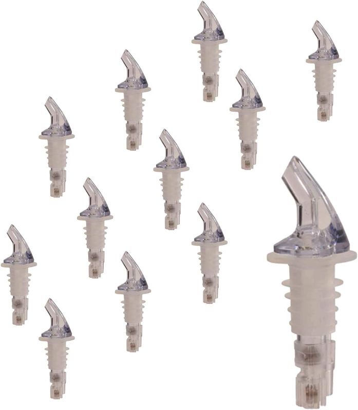 Photo 1 of Clear Measured Liquor Bottle Pourer 1 1/4 OZ, Without Collar, Barware (12 PC)