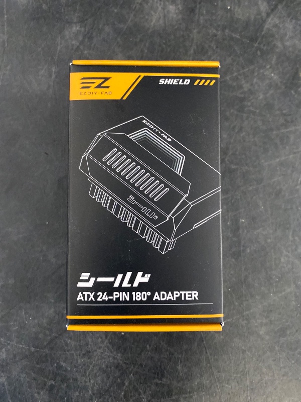 Photo 1 of EZDIY-FAB Shield 24-Pin Angle Adapter with Infinity Mirror ARGB Light,ATX 24 Pin Power Connector, 5V 3pin ARGB Sync-180 Degree-White-1 Pack
