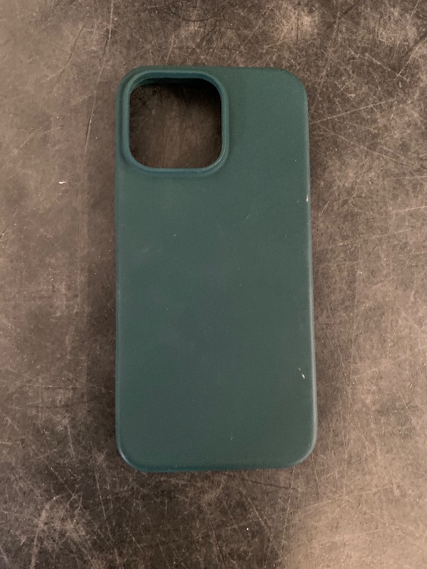 Photo 1 of ORNARTO Compatible with iPhone 14 Pro Case 6.1, Slim Liquid Silicone 3 Layers Full Covered Soft Gel Rubber Phone Case Protective Cover with Microfiber Lining 6.1 inch-Olive Green