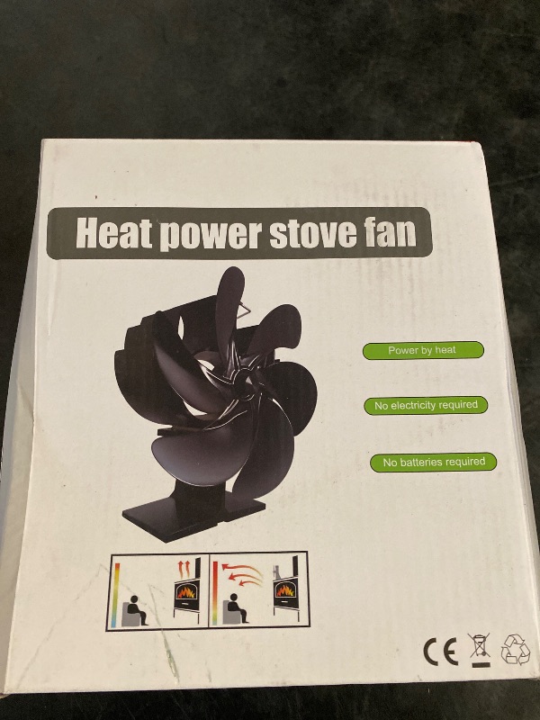Photo 1 of Wood Stove Fan, 6 Blades Heat Powered Fireplace Fan with Temperature Reminder, Silent Stove Top Fan, Wood Stove Accessories, Non-Electric Fan for Wood Burning Stove/Pellet/Log Burner/Fireplace