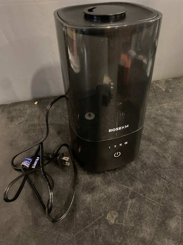Photo 1 of Humidifiers for Bedroom, Cool Mist Humidifier for Home Plant and Baby Nursery, Quiet Ultrasonic Humidifier with 360° Nozzle, Auto Shut-Off, Filterless, Black