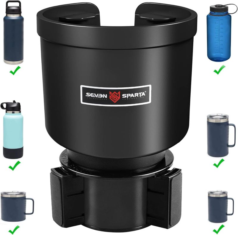 Photo 1 of Upgraded Car Cup Holder Expander Adapter with Offset Adjustable Base, Compatible with Yeti 14/24/36/46oz Ramblers, Hydro Flasks 32/40oz, Other Large Bottles Mugs in 3.5"-4.0", 1 Pack