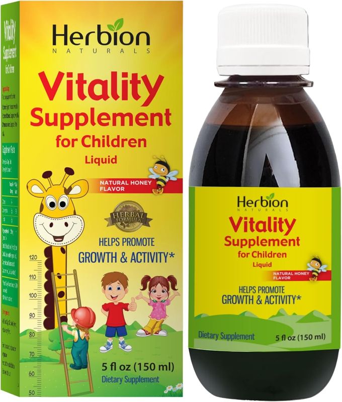 Photo 1 of HERBION Naturals Vitality Supplement for Children - Promotes Growth and Appetite - Relieves Fatigue - Improves Mental and Physical Performance – Boosts Energy – 5 fl oz. – for Kids 1 Year and Above