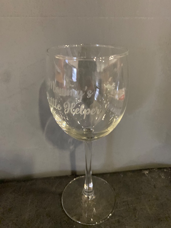 Photo 1 of Artisan Owl Mommy's Little Helper - Funny 12oz Stemmed Wine Glass