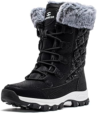 Photo 1 of Size 7 HOBIBEAR Women's Winter Snow Boots Waterproof Lightweight Warm Faux Fur Lined Mid-Calf Booties