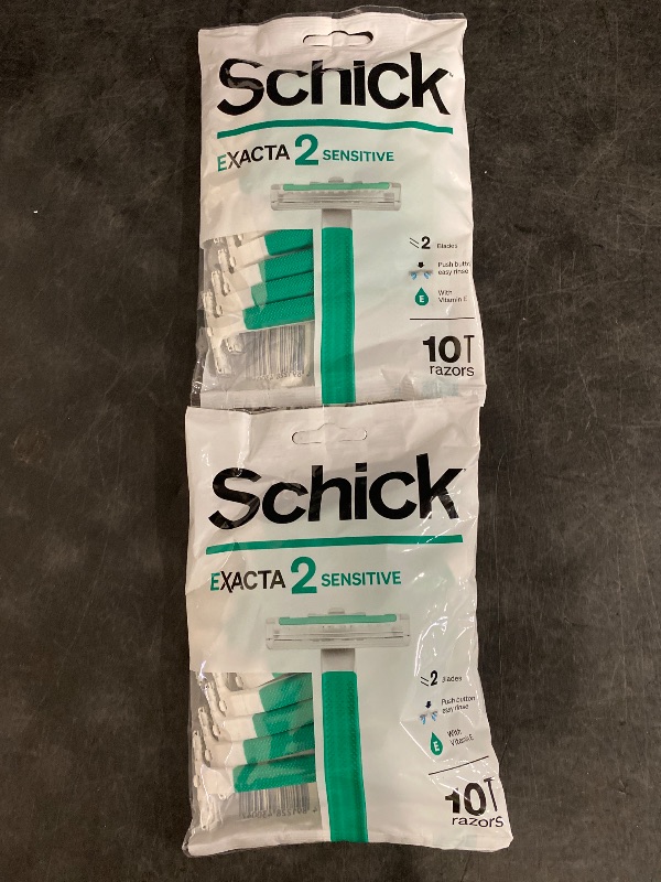 Photo 1 of Schick Exacta2 Sensitive Skin Disposable Mens Shaver 20 Count (10 Count x 2Pack)