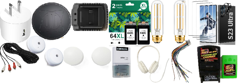 Photo 1 of 18 Item Electronic Headphones, Car Accessories, Lighting, Power Tools Accessories, Cell Phone Accessories : onn. 2.4A 12W USB Wall Charger White, New Bright UN250345-NT 12.8V 800mAh Battery & Charger for RC Truck, Emerson Go Real Time 4G/5G Shipment Track