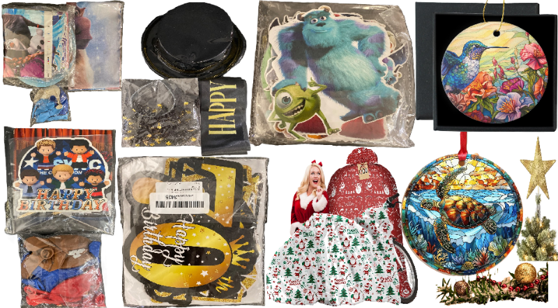 Photo 1 of 11 Item Seasonal & Party Supplies Bundle : Ocean Sea Turtles Ornament, 3CT. Hummingbird Ceramic Christmas Tree Decoration, Christmas Bike Gift Bags 2 Pack, 72”x60” Giant Gift Bags for Huge Gifts, Extra Large Christmas Gift Bags for Presents, Bicycle Gift 
