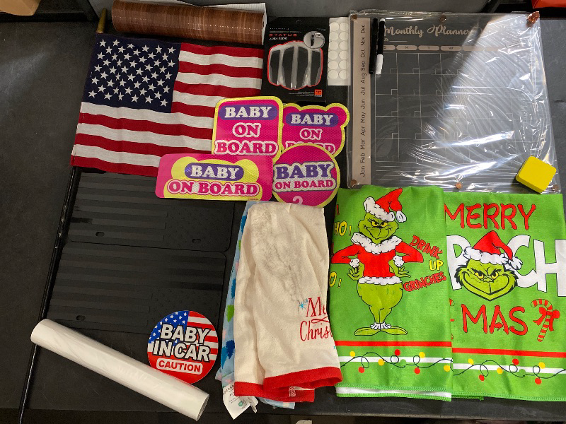 Photo 1 of 10 Item Seasonal & Party Supplies, Automotive Accessories, Kitchen & Dining, Home Decor, Equipment Supplies : 2pk 'Merry Christmas' Hand Towels White | Shelf Liner, Non-Slip Cabinet Liner, Washable Oil-Proof for Kitchen Cabinet, Shelves, Refrigerator, Sto