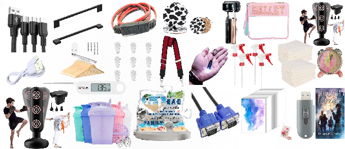 Photo 1 of 23 Item Bundle Computer& Phone Accessories, Books & Music & Media, Kitchen & Dining, Beauty Accessories, Home Decor, Fitness, Home Improvement Hardware, Arts & Crafts & Sewing, Automotive Accessories, Cleaning Supplies : VGA Cable, 1.5m/5Feet Male to Male