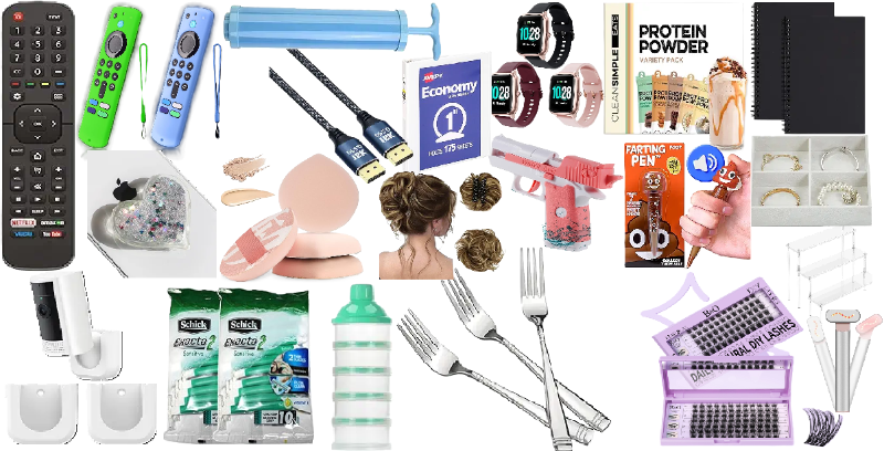 Photo 1 of 24 Item Bundle Toys & Games, Baby Feeding, Sports Equipment, Electronic Accessories, Beauty Accessories, Kitchen & Dining, Printer Accessories, Hair Care, Home & Office Supplies, Vitamins & Pantry 
_________________________________________________________