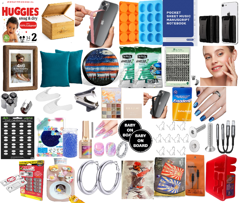 Photo 1 of 34 Item Miscellaneous Bundle | Baby Diapering, Kitchen & Dining, Car Accessories, Beauty Accessories, Phone Accessories, Music, Jewelry, Health & Household, Home Decor, Hardware, Bed & Bath, Toys & Games