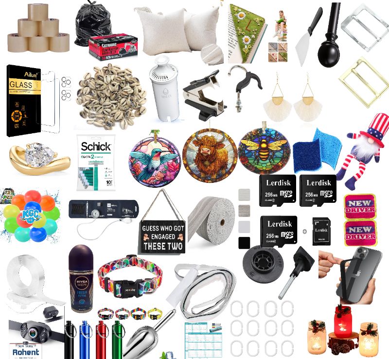 Photo 1 of 34 Item Miscellaneous Bundle | Car Accessories, Home Decor, Toys & Games, Bed & Bath, Hair Care, Swimming Gear, Electronic Accessories, Kitchen & Dining, Pet Supplies, Cleaning Supplies, Hardware, Medical Supplies & Equipment