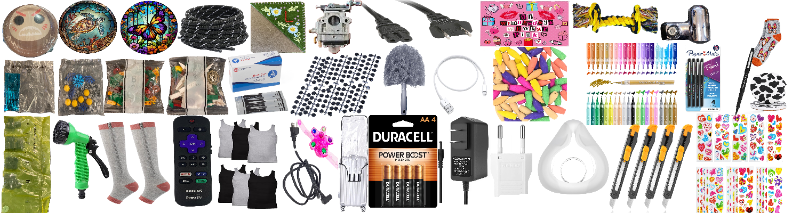 Photo 1 of 40 Item Miscellaneous Bundle | Toys & Games, Kitchen & Dining, Home Decor, Patio & Garden, Beauty Accessories, Hardware, Electronic Accessories, Women's Clothing, Medical Supplies & Equipment, Automotive Parts, Cleaning Supplies