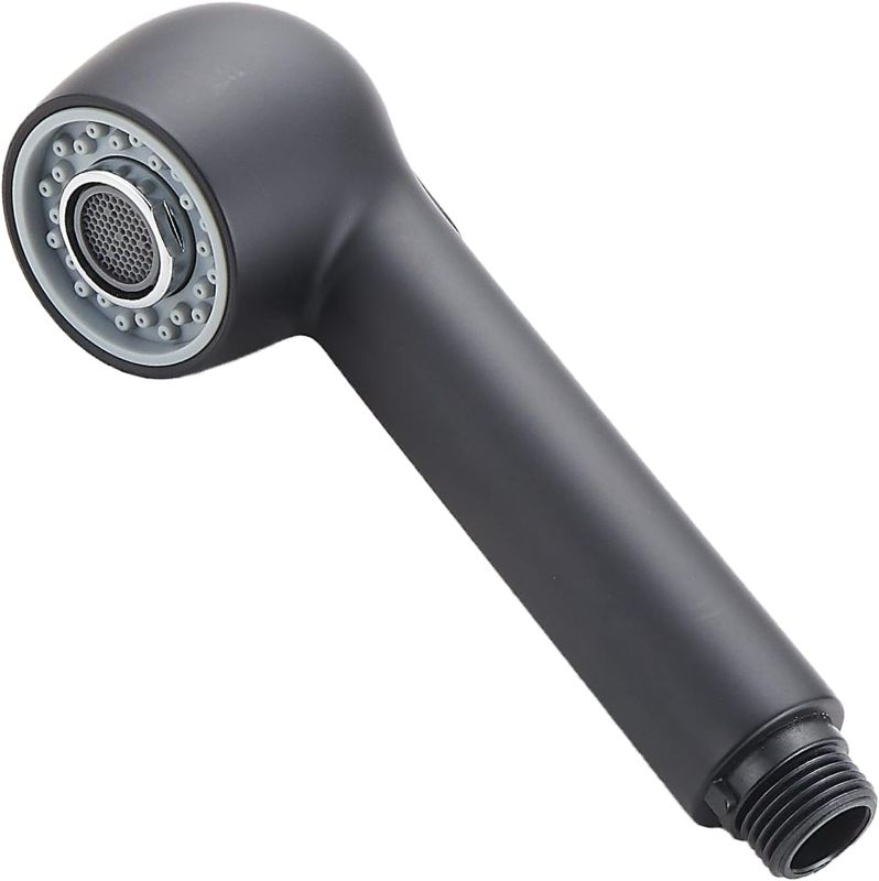Photo 1 of Kitchen Sink Pull Down Faucet Head Replacement 2-Functions Pull Out Sprayer Head (Black Colour)