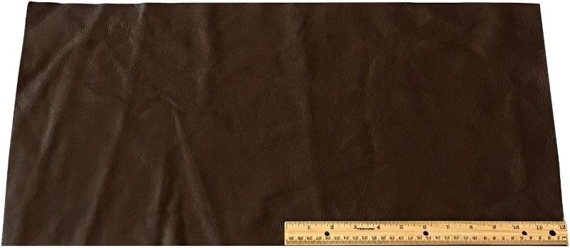 Photo 1 of Upholstery Leather Piece Cowhide Dark Brown Light Weight 2 SF 24 x 48 inches